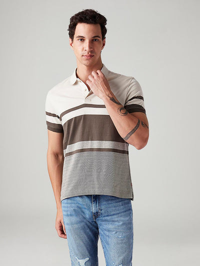 Men's Striped Slim Fit Polo T-Shirt-image-5
