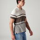 Men's Striped Slim Fit Polo T-Shirt - Side View
