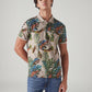 Men's Printed Slim Fit Pique Polo T-Shirt - Front View