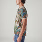 Men's Printed Slim Fit Pique Polo T-Shirt - Side View