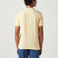 Men's Solid Slim Fit Pique Linen Polo T-Shirt - Back View