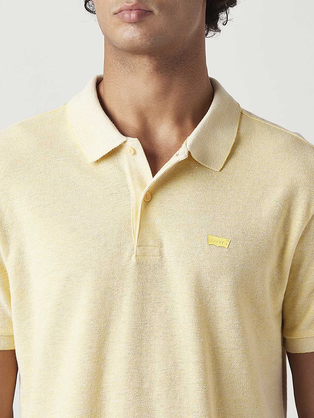 Men's Solid Slim Fit Pique Linen Polo T-Shirt - 20 View
