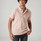 Men's Solid Slim Fit Pique Linen Polo T-Shirt - Styleshot View
