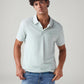 Men's Solid Slim Fit Linen Polo T-Shirt - Styleshot View