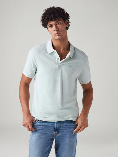 Men's Solid Slim Fit Linen Polo T-Shirt-image-20
