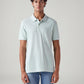 Men's Solid Slim Fit Linen Polo T-Shirt - Front View