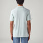 Men's Solid Slim Fit Linen Polo T-Shirt - Back View