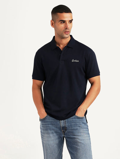 levi's Men's Solid Navy Slim Fit Polo T-shirt-picture-18