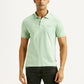 Men's Solid Green Slim Fit Polo T-shirt - Styleshot View