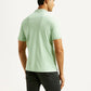 Men's Solid Green Slim Fit Polo T-shirt - Back View