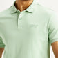 Men's Solid Green Slim Fit Polo T-shirt - Detail View