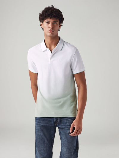 Men's Ombre Slim Fit Overdyed Pique Polo T-Shirt-image-1