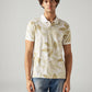Men's Printed Slim Fit Pique Polo T-Shirt - Front View