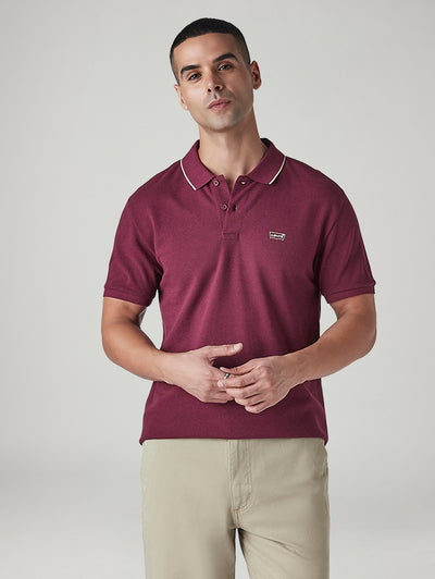 levi's Men's Solid Maroon Pique Polo T-shirt-picture-18