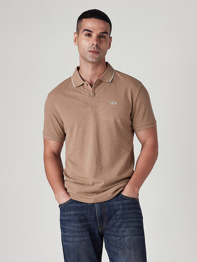Men's Solid Brown Polo T-shirt-image-6