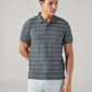 Men's Striped Regular Polo T-shirt - Front View