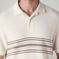 Men's Striped Off White Polo T-shirt - 20 View