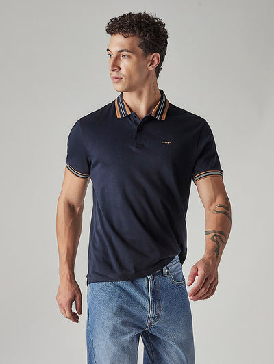 levi's Men's Solid Navy Interlock Polo T-shirt-picture-12