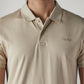 Men's Solid Beige Interlock Polo T-Shirt - detail View