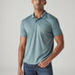 Men's Solid Blue Interlock Polo T-shirt - Styleshot View