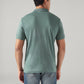Men's Solid Sage Interlock Polo T-shirt - Back View