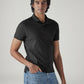 Men's Solid Black Interlock Polo T-Shirt - 20 View
