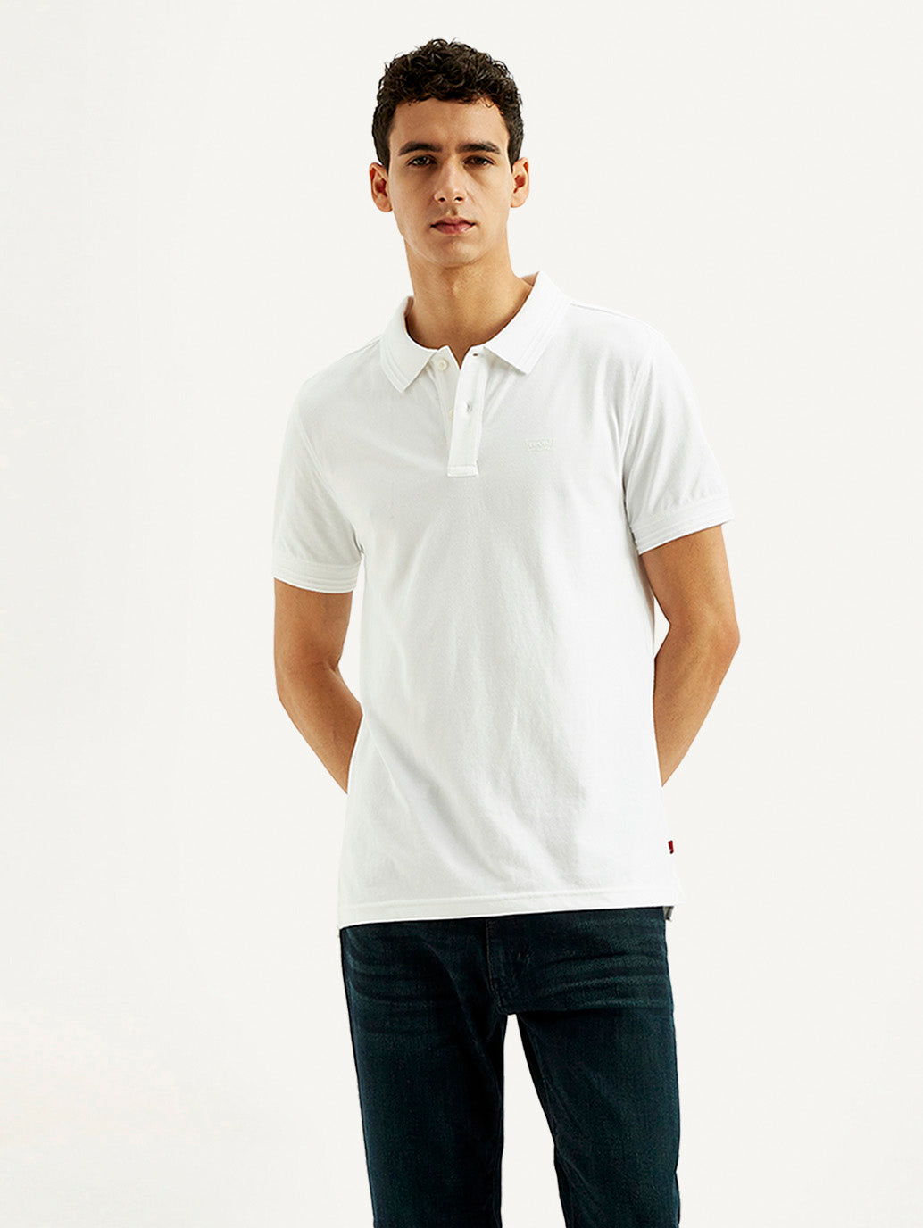 Men's Solid Slim Fit Polo T-shirt - Styleshot View