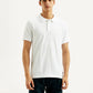 Men's Solid Slim Fit Polo T-shirt - Front View