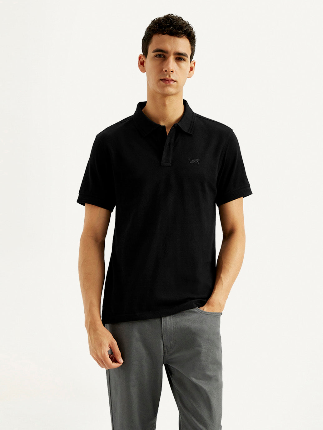 Men's Solid Slim Fit Polo T-shirt - Styleshot View