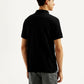 Men's Solid Slim Fit Polo T-shirt - Back View