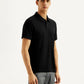 Men's Solid Slim Fit Polo T-shirt - Side View