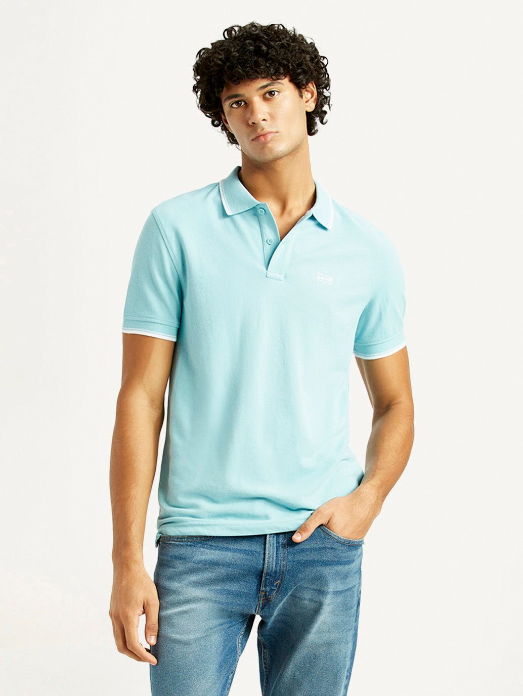 Men's Solid Slim Fit Polo T-Shirt - Styleshot View