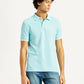 Men's Solid Slim Fit Polo T-Shirt - Front View