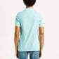 Men's Solid Slim Fit Polo T-Shirt - Back View