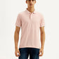 Men's Solid Slim Fit Polo T-shirt - Front View