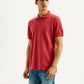 Men's Solid Overdyed Slim Fit Polo T-shirt - Side View