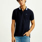Men's Solid Black Slim Fit Polo T-shirt - Styleshoot View