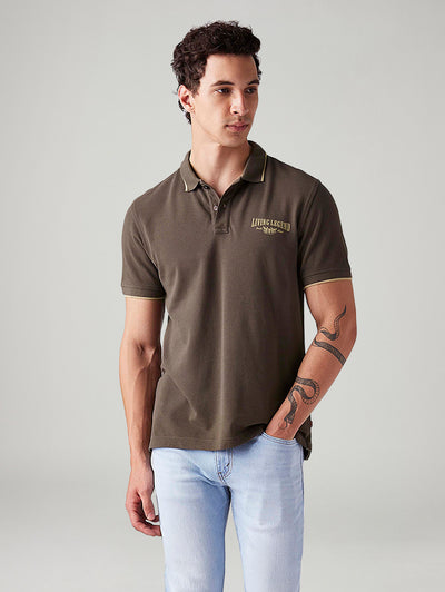 Men's Graphic Print Slim Fit Polo T-Shirt-image-3