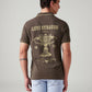 Men's Graphic Print Slim Fit Polo T-Shirt - Back View