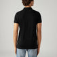Men's Solid Slim Fit Pique Commuter Polo T-Shirt - Back View