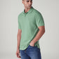 Men's Solid Light Green Pique Polo T shirt - Styleshot View