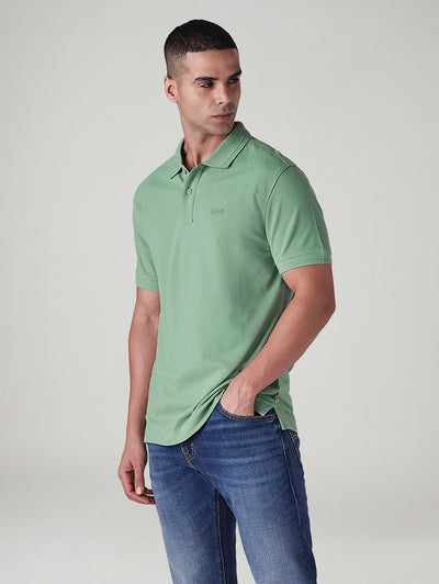 levi's Men's Solid Light Green Pique Polo T shirt-picture-22