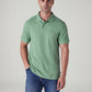 Men's Solid Light Green Pique Polo T shirt - Front View