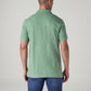 Men's Solid Light Green Pique Polo T shirt - Back View