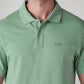 Men's Solid Light Green Pique Polo T shirt - 20 View