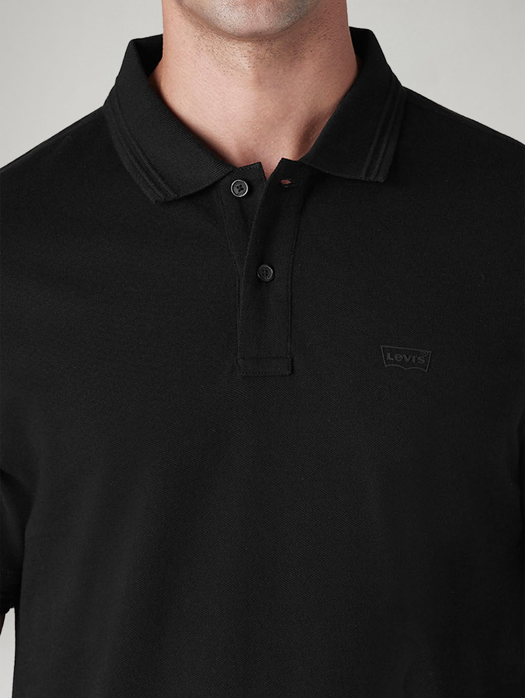 Men's Solid Black Polo T-shirt - 20 View