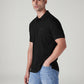 Men's Solid Black Polo T-shirt - 20 View