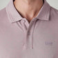 Men's Solid Mauve Polo T-shirt - Detail View