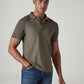 Men's Solid Olive Overdyed Pique Polo T-shirt - Styleshot View