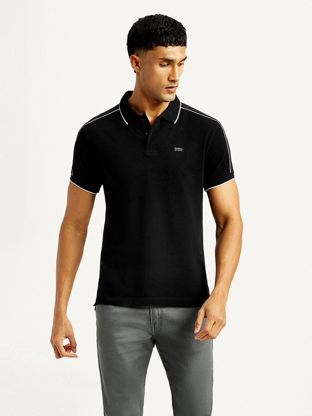 Men's Solid Slim Fit Polo T-shirt - Styleshot View